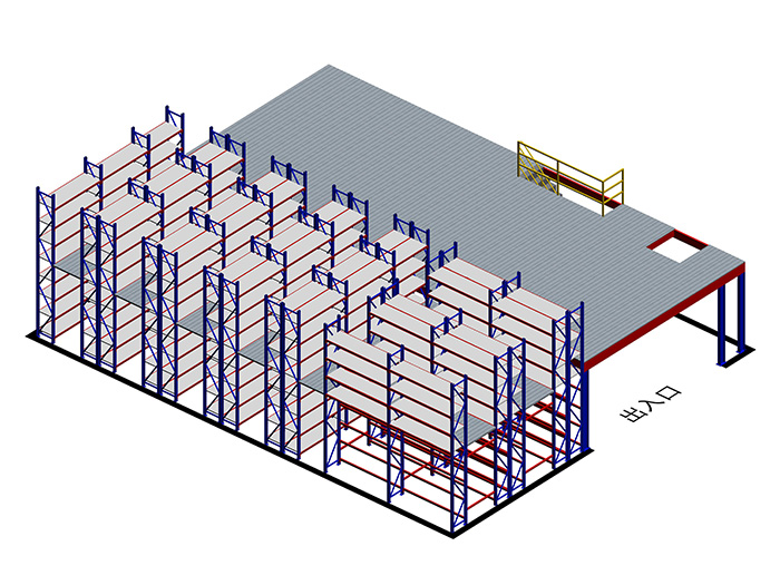 阁楼货架立体方案图