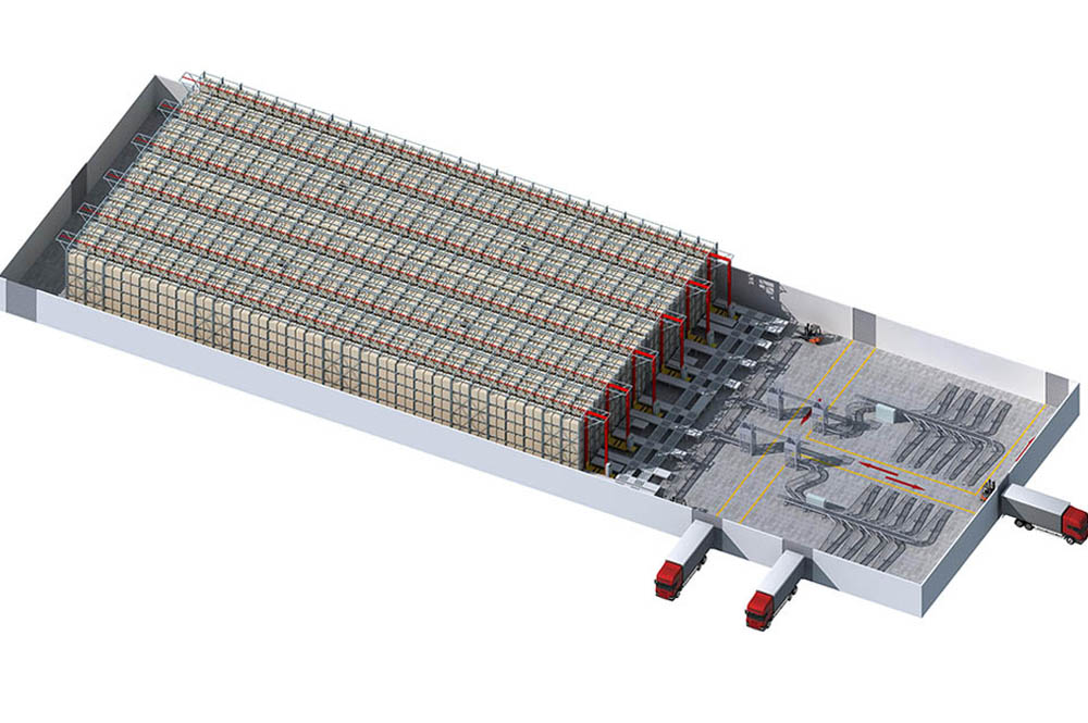 自动化立体库3D方案图